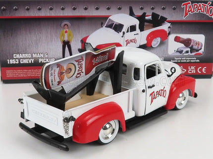 CHEVROLET | CHEVY PICK-UP TAPATIO 1953 WITH CHARRO FIGURE | WHITE RED