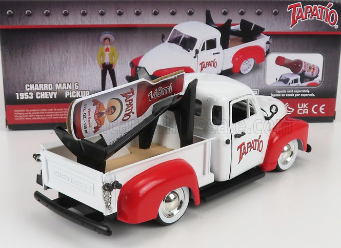 CHEVROLET | CHEVY PICK-UP TAPATIO 1953 WITH CHARRO FIGURE | WHITE RED