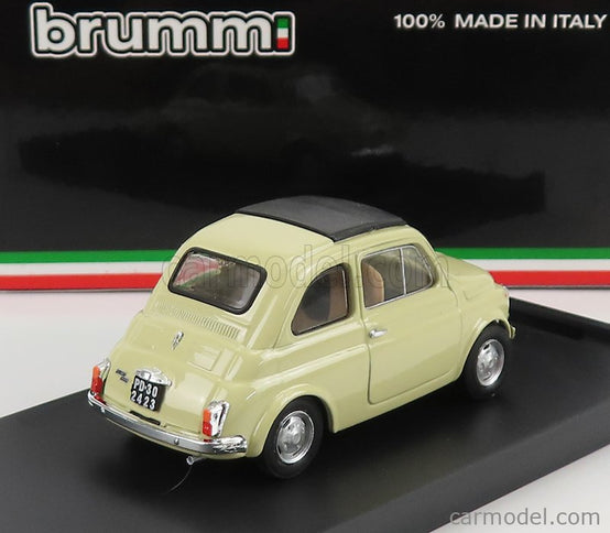 Fiat 500R Tetto Chiuso - Closed 1972 1:43 Brumm Avorio Antico