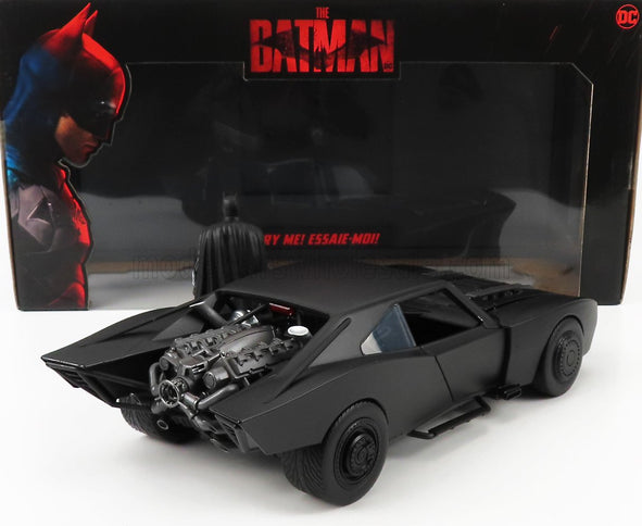 BATMAN | BATMOBILE WITH FIGURE 2022 - THE BATMAN MOVIE | MATT BLACK