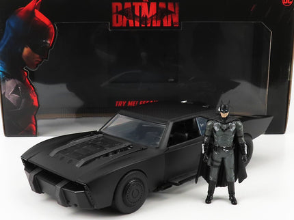 BATMAN | BATMOBILE WITH FIGURE 2022 - THE BATMAN MOVIE | MATT BLACK