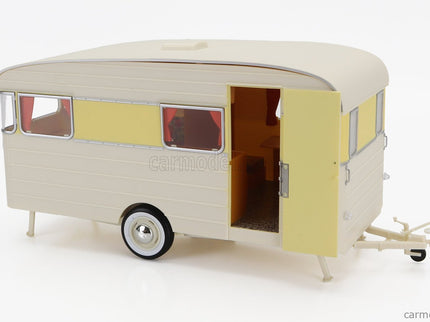 Citroen DS19 With Roulotte 1960 1:18 Norev žltá biela