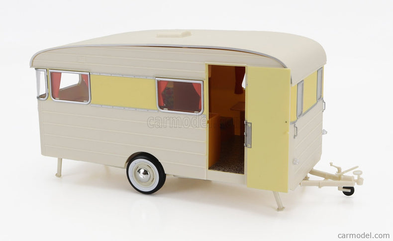 Citroen DS19 With Roulotte 1960 1:18 Norev žltá biela