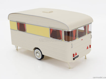 Citroen DS19 With Roulotte 1960 1:18 Norev žltá biela
