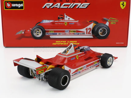 FERRARI | F1  312T4 N 12 WINNER WATKINS GLEN GP USA (WITH PILOT FIGURE AND RAIN WHEELS) 1979 GILLES VILLENEUVE | RED