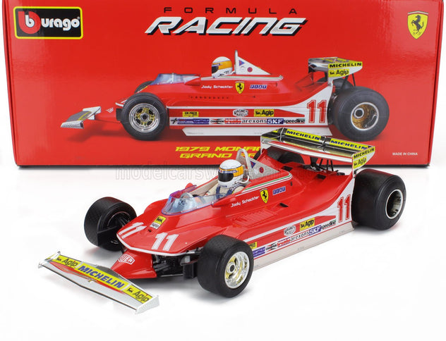 FERRARI | F1  312T4 SHORT TAIL N 11 WINNER MONACO GP JODY SCHECKTER (WITH PILOT) 1979 WORLD CHAMPION | RED