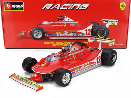FERRARI | F1  312T4 N 12 WINNER SOUTH AFRICA GP KYALAMI (WITH PILOT) 1979 GILLES VILLENEUVE | RED