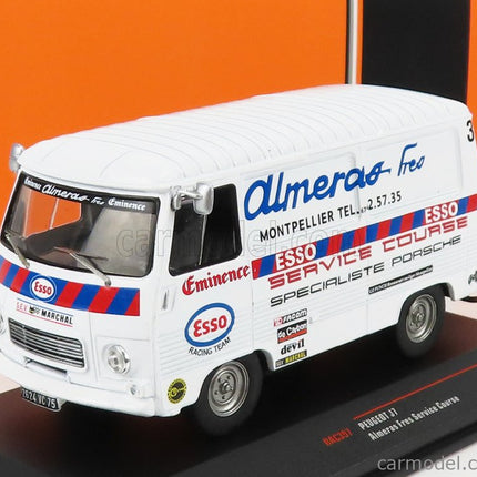 Peugeot J7 Van Esso Almeras Fres Service Rally Course 1969 1:43 IXO Models biela