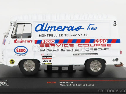 Peugeot J7 Van Esso Almeras Fres Service Rally Course 1969 1:43 IXO Models biela
