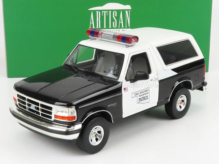 FORD USA | BRONCO OKLAHOMA HIGHWAY PATROL POLICE 1996 | BLACK WHITE