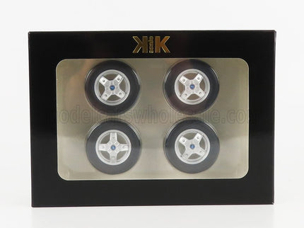 ACCESSORIES | SET 4X WHEELS AND RIMS FOR FIAT 500 ABARTH 1968 | BLACK SILVER