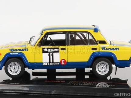 Lada Fiat 2105 Vfts N°11 2. Miesto Rally Valasska Zima 1984 M.Lank - T.Milo 1:43 IXO Models žltá modrá