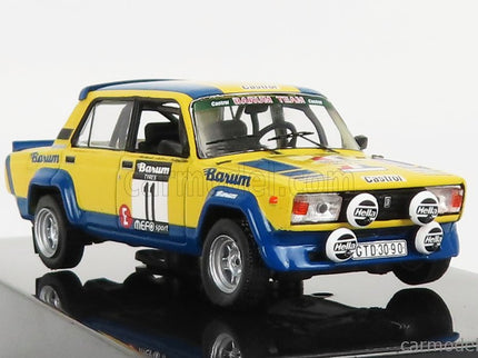 Lada Fiat 2105 Vfts N°11 2. Miesto Rally Valasska Zima 1984 M.Lank - T.Milo 1:43 IXO Models žltá modrá