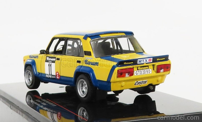 Lada Fiat 2105 Vfts N°11 2. Miesto Rally Valasska Zima 1984 M.Lank - T.Milo 1:43 IXO Models žltá modrá