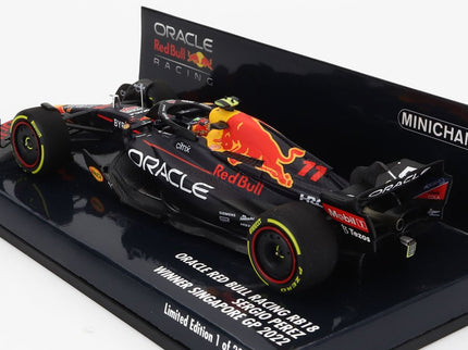 RED BULL | F1  RB18 TEAM ORACLE RED BULL RACING N 11 WINNER SINGAPORE GP 2022 SERGIO PEREZ | MATT BLUE YELLOW RED