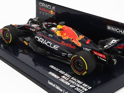RED BULL | F1  RB18 TEAM ORACLE RED BULL RACING N 1 WINNER ITALY GP WORLD CHAMPION 2022 MAX VERSTAPPEN | MATT BLUE YELLOW RED