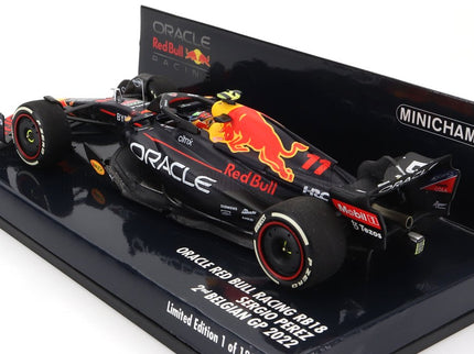 RED BULL | F1  RB18 TEAM ORACLE RED BULL RACING N 11 2nd BELGIUM GP 2022 SERGIO PEREZ | MATT BLUE YELLOW RED