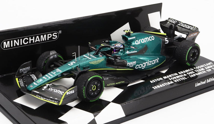 ASTON MARTIN | F1 AMR22 TEAM ARAMCO COGNIZART N 5 JAPAN GP 2022 SEBASTIAN VETTEL | GREEN BLACK