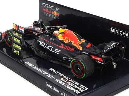 RED BULL | F1 RB18 TEAM ORACLE RED BULL RACING N 1 WORLD CHAMPION WINNER JAPAN GP WITH PIT BOARD 2022 MAX VERSTAPPEN | MATT BLUE YELLOW RED