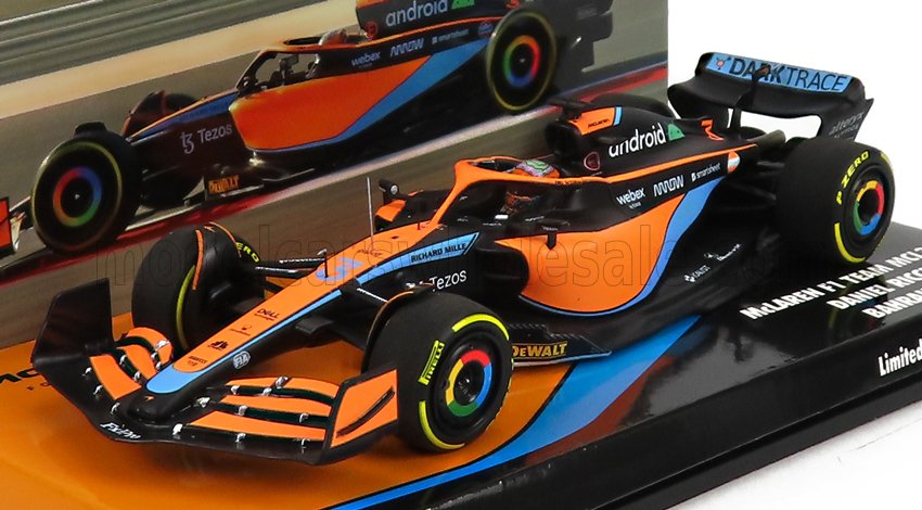 McLAREN | F1  MCL36 TEAM MCLAREN N 3 BAHRAIN GP 2022 DANIEL RICCIARDO | ORANGE LIGHT BLUE
