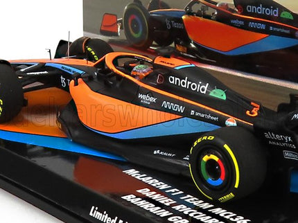 McLAREN | F1  MCL36 TEAM MCLAREN N 3 BAHRAIN GP 2022 DANIEL RICCIARDO | ORANGE LIGHT BLUE
