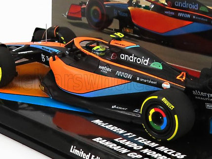 McLAREN | F1  MCL36 TEAM MCLAREN N 4 BAHRAIN GP 2022 LANDO NORRIS | ORANGE LIGHT BLUE