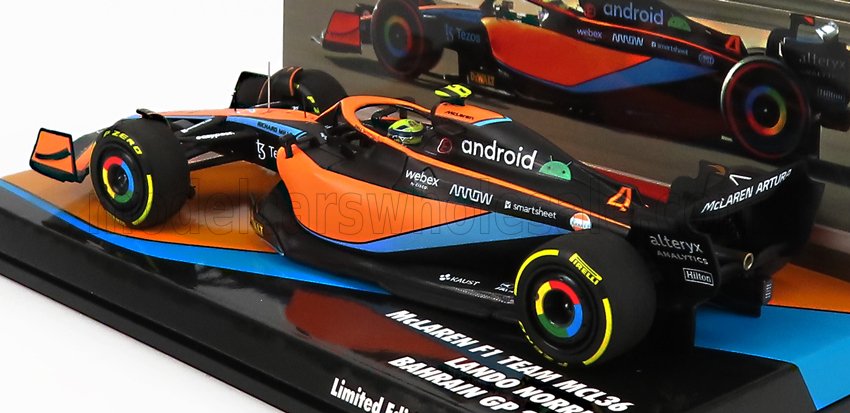 McLAREN | F1  MCL36 TEAM MCLAREN N 4 BAHRAIN GP 2022 LANDO NORRIS | ORANGE LIGHT BLUE