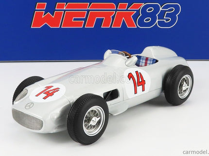 Mercedes Benz F1 W196 N°14 2. Miesto Belgium GP 1955 Stirling Moss 1:18 Werk83 strieborná