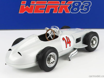 Mercedes Benz F1 W196 N°14 2. Miesto Belgium GP 1955 Stirling Moss 1:18 Werk83 strieborná
