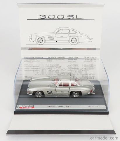 Mercedes Benz 300SL Coupe Gullwing (W198) 1954 1:43 Brumm strieborná