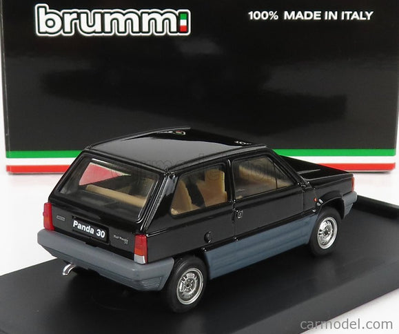Fiat Panda 30 1 Series 1980 1:43 Brumm čierna Luxor - čierna