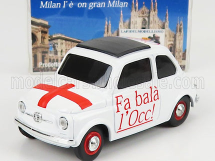 FIAT | 500 1965 - DETTI MILANESI - FA BALA' L'OCC ! - CIULA ! - VA A CIAPA' I RATT ! | WHITE RED