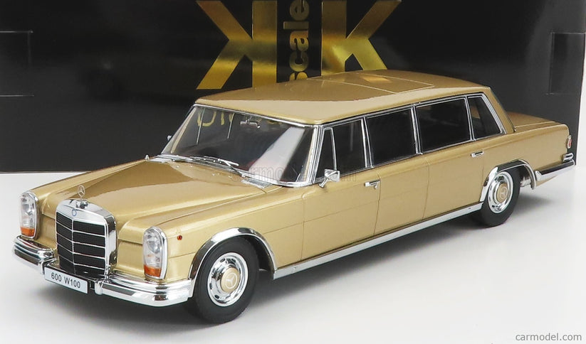 Mercedes Benz S-Class 600 Lwb Pullman (W100) 1964 1:18 KK Scale zlatá metalická