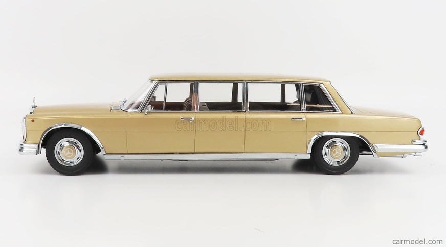Mercedes Benz S-Class 600 Lwb Pullman (W100) 1964 1:18 KK Scale zlatá metalická