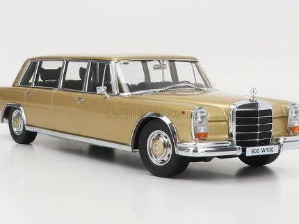 Mercedes Benz S-Class 600 Lwb Pullman (W100) 1964 1:18 KK Scale zlatá metalická