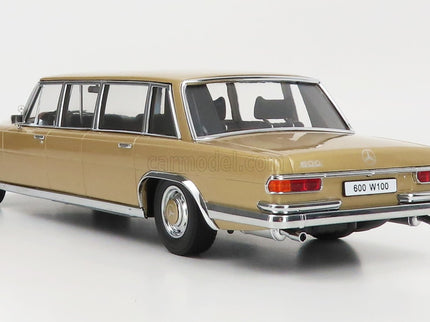Mercedes Benz S-Class 600 Lwb Pullman (W100) 1964 1:18 KK Scale zlatá metalická