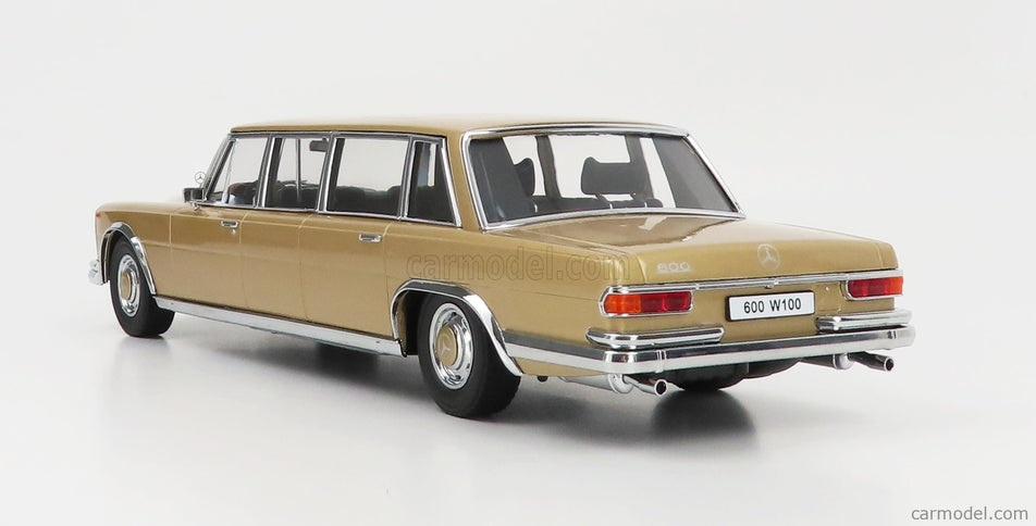Mercedes Benz S-Class 600 Lwb Pullman (W100) 1964 1:18 KK Scale zlatá metalická