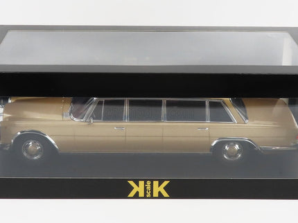 Mercedes Benz S-Class 600 Lwb Pullman (W100) 1964 1:18 KK Scale zlatá metalická
