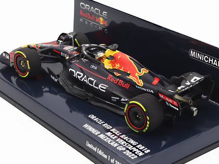 RED BULL | F1  RB18 TEAM ORACLE RED BULL RACING N 1 WINNER MEXICO GP WORLD CHAMPION 2022 MAX VERSTAPPEN | MATT BLUE YELLOW RED