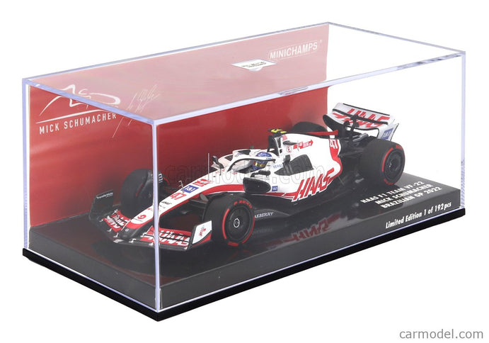 Haas F1 VF-22 Team Haas N°47 Brazilian GP 2022 Mick Schumacher 1:43 Minichamps biela čierna červená