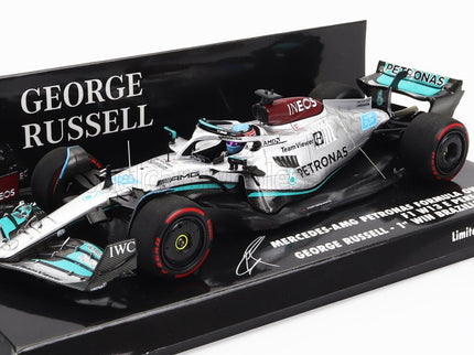 MERCEDES GP | F1 W13E TEAM MERCEDES-AMG PETRONAS F1 N 63 (first f1 win) WINNER BRAZILIAN GP 2022 GEORGE RUSSELL | SILVER GREEN