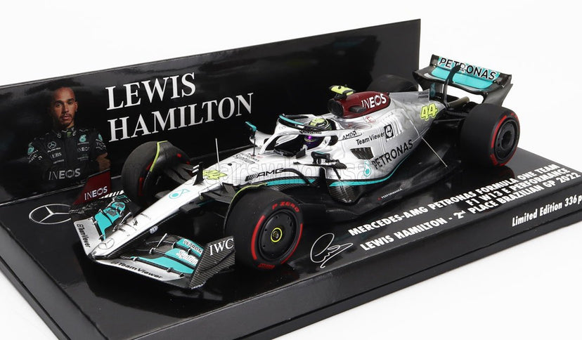 MERCEDES GP | F1 W13E TEAM MERCEDES-AMG PETRONAS F1 N 44 2nd BRAZILIAN GP 2022 LEWIS HAMILTON | SILVER GREEN