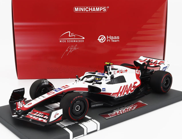 HAAS | F1  VF-22 TEAM HAAS N 47 BRAZILIAN GP 2022 MICK SCHUMACHER | WHITE BLACK RED