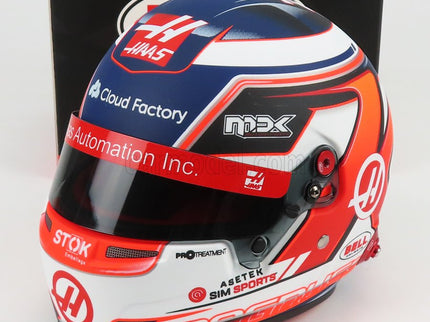 Bell Helmet F1 Helma Haas VF-22 Team Haas N°20 Sezóna 2022 Kevin Magnussen 1:2 Mini Helmet biela červená čierna