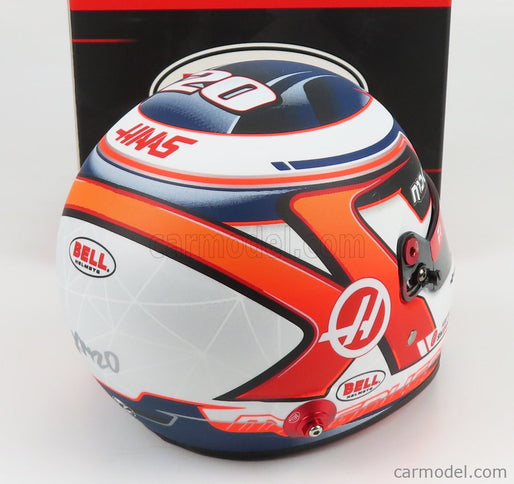 Bell Helmet F1 Helma Haas VF-22 Team Haas N°20 Sezóna 2022 Kevin Magnussen 1:2 Mini Helmet biela červená čierna