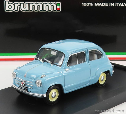 Fiat 600 Berlina 1-SERIES 1955 1:43 Brumm svetlomodrá Cenere - svetlomodrá