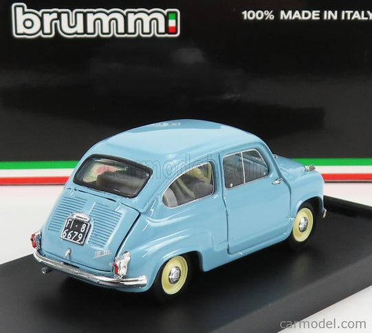 Fiat 600 Berlina 1-SERIES 1955 1:43 Brumm svetlomodrá Cenere - svetlomodrá