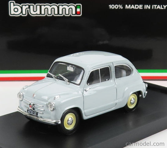 Fiat 600 Berlina 1-SERIES 1955 1:43 Brumm sivá Perla - svetlosivá