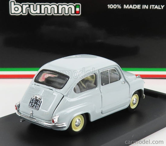 Fiat 600 Berlina 1-SERIES 1955 1:43 Brumm sivá Perla - svetlosivá