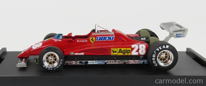 Ferrari F1 126C2 N°28 3. Miesto Italy GP 1982 Mario Andretti 1:43 Brumm červená